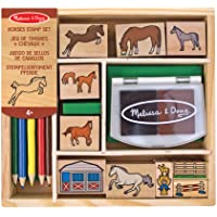 Los mejores  - Melissa &amp- Doug- Horses Sellos de Madera con Diseños de Caballos- Multicolor (12410) - color-modelo surtido